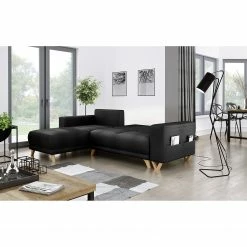 Norrwood Ecksofa Coulter - Microfaser Cadis: Schwarz -WOHNZIMMERMÖBEL Verkäufe 1000287570 210910 11432700132 MOOD DETAILS P000000001000287570 mood