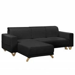 Norrwood Ecksofa Coulter - Microfaser Cadis: Schwarz -WOHNZIMMERMÖBEL Verkäufe 1000287570 210910 11432700141 DETAILS P000000001000287570