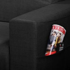 Norrwood Ecksofa Coulter - Microfaser Cadis: Schwarz -WOHNZIMMERMÖBEL Verkäufe 1000287570 210910 11432700148 DETAILS P000000001000287570