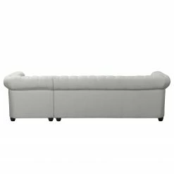 Ecksofa Dormir - Webstoff Sogol: Lichtgrau - Breite: 265 cm - Ottomane davorstehend rechts -WOHNZIMMERMÖBEL Verkäufe 1000287625 210910 11435400731 DETAILS P000000001000287625