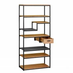 Ars manufacti Regal Conjo II - Akazie massiv / Eisen - Akazie / Schwarz -WOHNZIMMERMÖBEL Verkäufe 1000287810 220517 032 DETAILS P000000001000287810