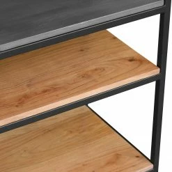 Ars manufacti Regal Conjo II - Akazie massiv / Eisen - Akazie / Schwarz -WOHNZIMMERMÖBEL Verkäufe 1000287810 220517 033 DETAILS P000000001000287810