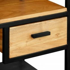 Ars manufacti Regal Conjo II - Akazie massiv / Eisen - Akazie / Schwarz -WOHNZIMMERMÖBEL Verkäufe 1000287810 220517 035 DETAILS P000000001000287810