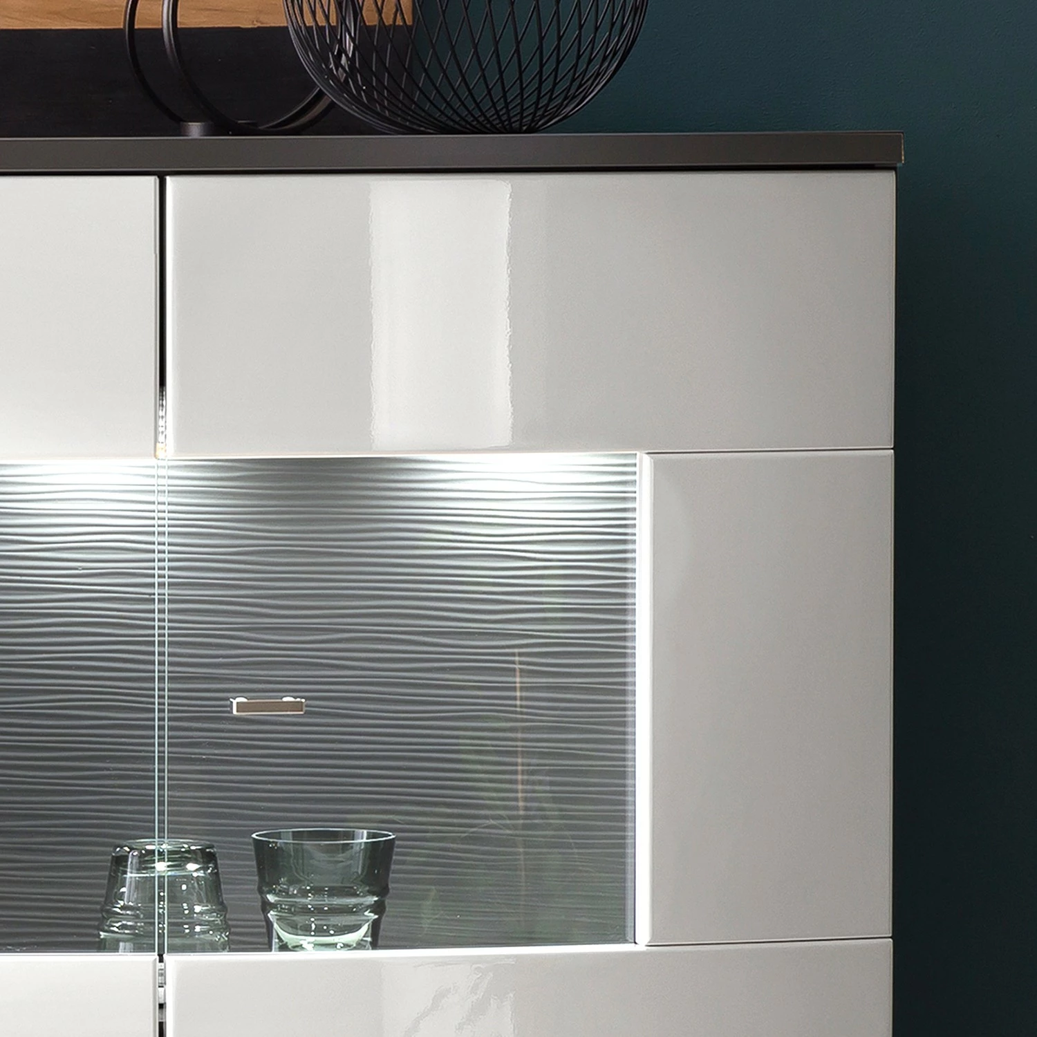 Loftscape Sideboard Intento I - Hochglanz Weiß / Anthrazit 6 Loftscape Sideboard Intento I - Hochglanz Weiß / Anthrazit – Bild 6