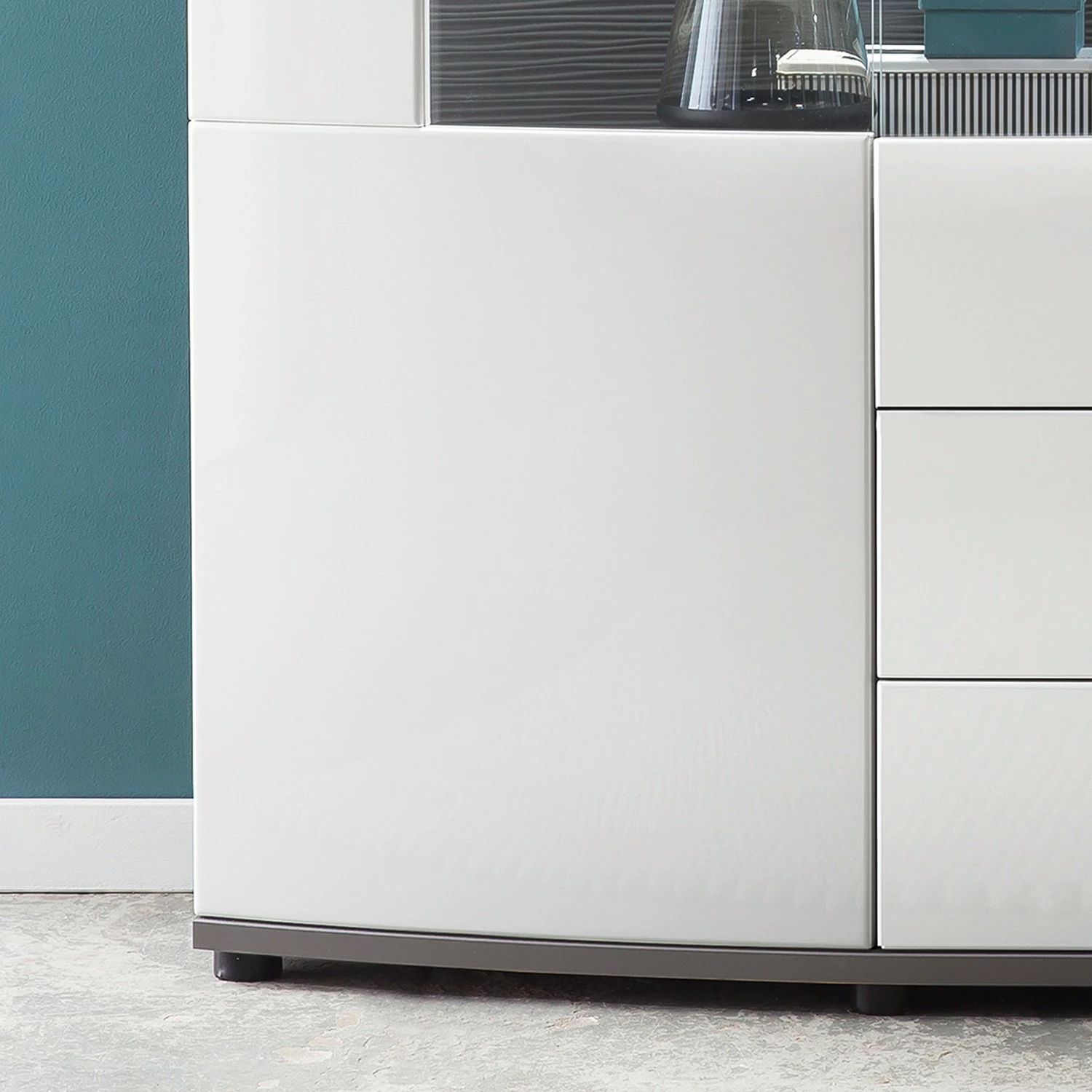 Loftscape Sideboard Intento I - Hochglanz Weiß / Anthrazit 7 Loftscape Sideboard Intento I - Hochglanz Weiß / Anthrazit – Bild 7