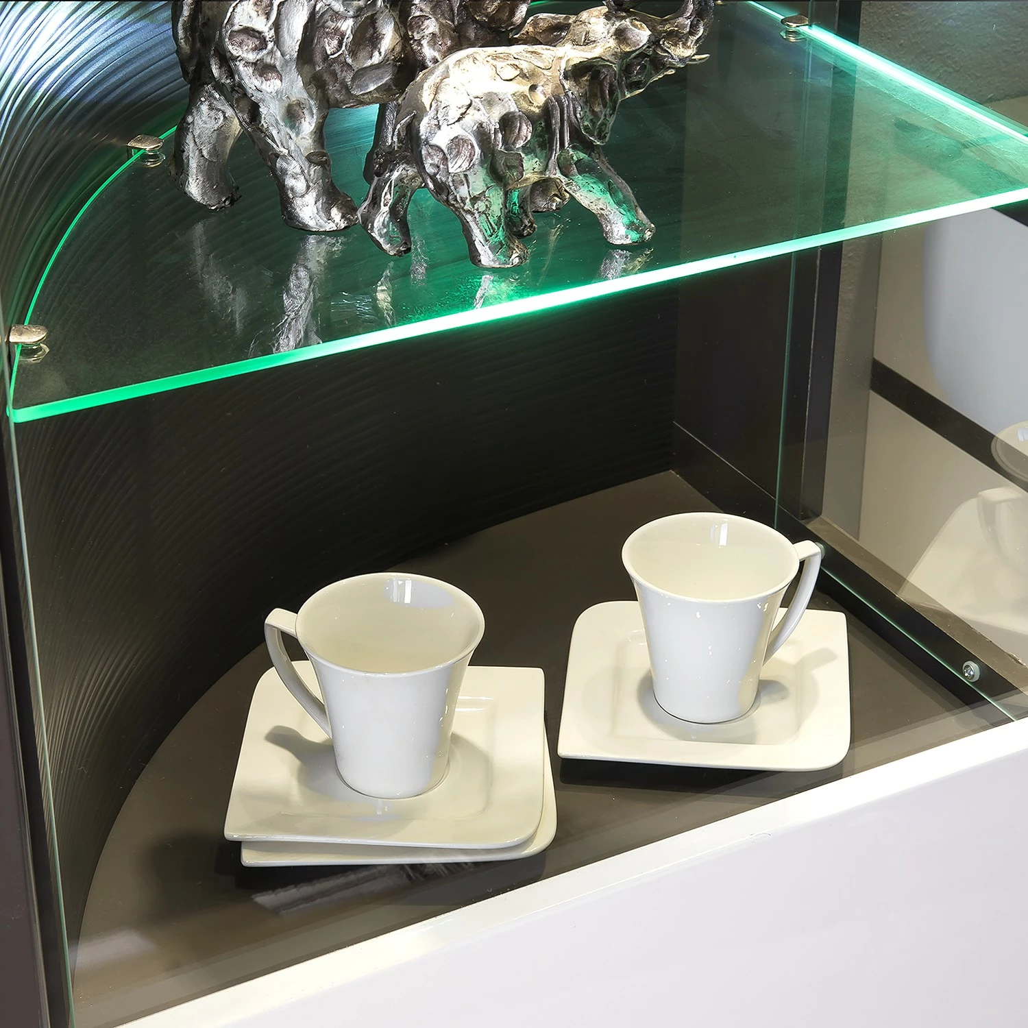 Loftscape Wohnwand Intento I (4-teilig) - Hochglanz Weiß / Anthrazit 8 Loftscape Wohnwand Intento I (4-teilig) - Hochglanz Weiß / Anthrazit – Bild 8