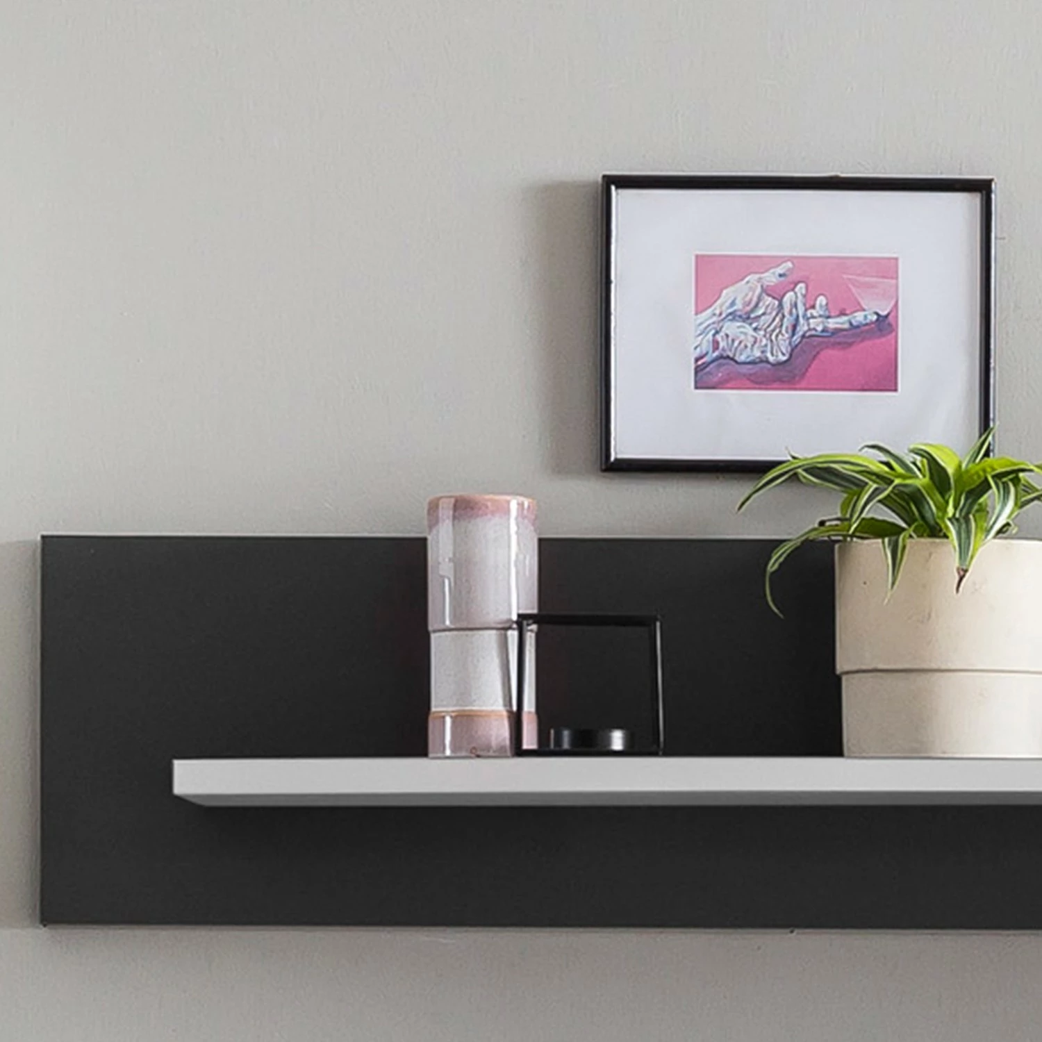 Loftscape Wohnwand Intento I (4-teilig) - Hochglanz Weiß / Anthrazit 10 Loftscape Wohnwand Intento I (4-teilig) - Hochglanz Weiß / Anthrazit – Bild 10