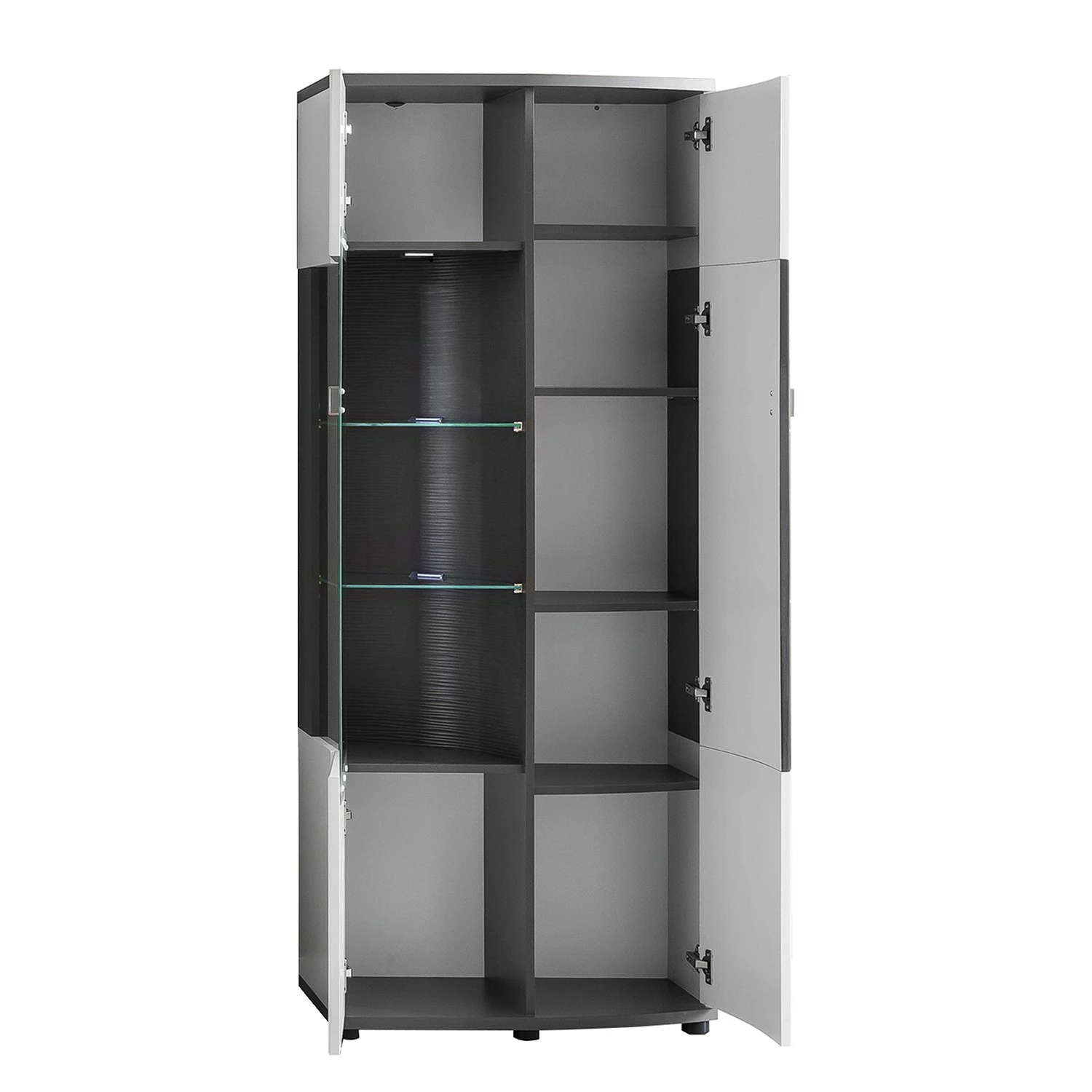 Loftscape Wohnwand Intento I (4-teilig) - Hochglanz Weiß / Anthrazit 18 Loftscape Wohnwand Intento I (4-teilig) - Hochglanz Weiß / Anthrazit – Bild 18