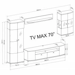 Loftscape Wohnwand Intento II (4-teilig) - Hochglanz Weiß / Anthrazit 37 Loftscape Wohnwand Intento II (4-teilig) - Hochglanz Weiß / Anthrazit -WOHNZIMMERMÖBEL Verkäufe 1000288190 210827 12095900109 SKETCH DETAILS P000000001000288190 sketch