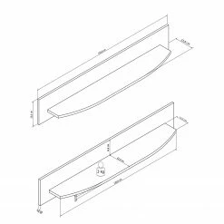 Loftscape Wohnwand Intento III (3-teilig) - Hochglanz Weiß / Anthrazit -WOHNZIMMERMÖBEL Verkäufe 1000288375 210827 16503100001 SKETCH DETAILS P000000001000288375 sketch