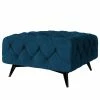 Jack & Alice Polsterhocker Laviva I - Samt Ravi: Marineblau - Breite: 80 cm