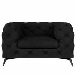 Jack & Alice Sessel Laviva I - Samt Ravi: Schwarz -WOHNZIMMERMÖBEL Verkäufe 1000288457 210928 11452800612 DETAILS P000000001000288457