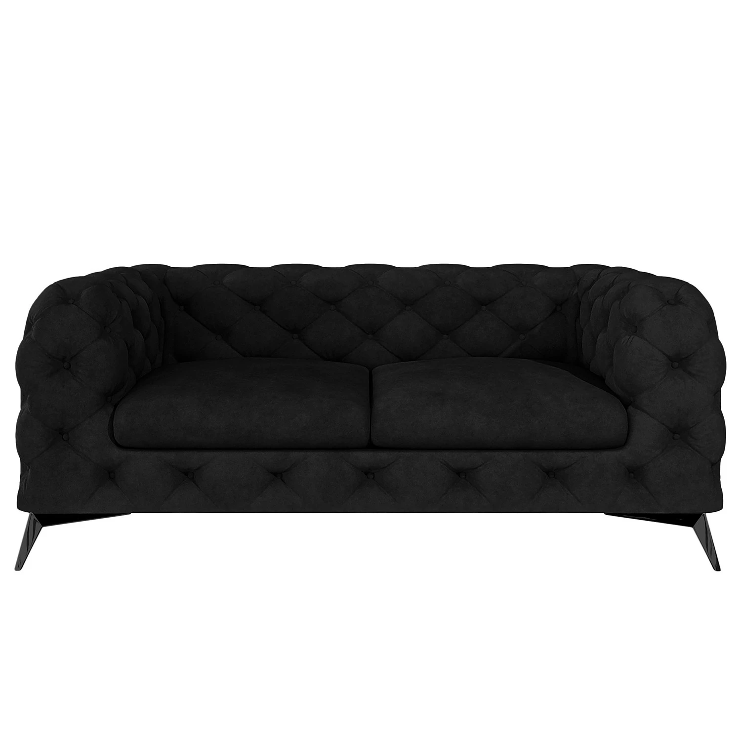Jack & Alice Sofa Laviva I (2-Sitzer) - Samt Ravi: Schwarz 4 Jack & Alice Sofa Laviva I (2-Sitzer) - Samt Ravi: Schwarz – Bild 4