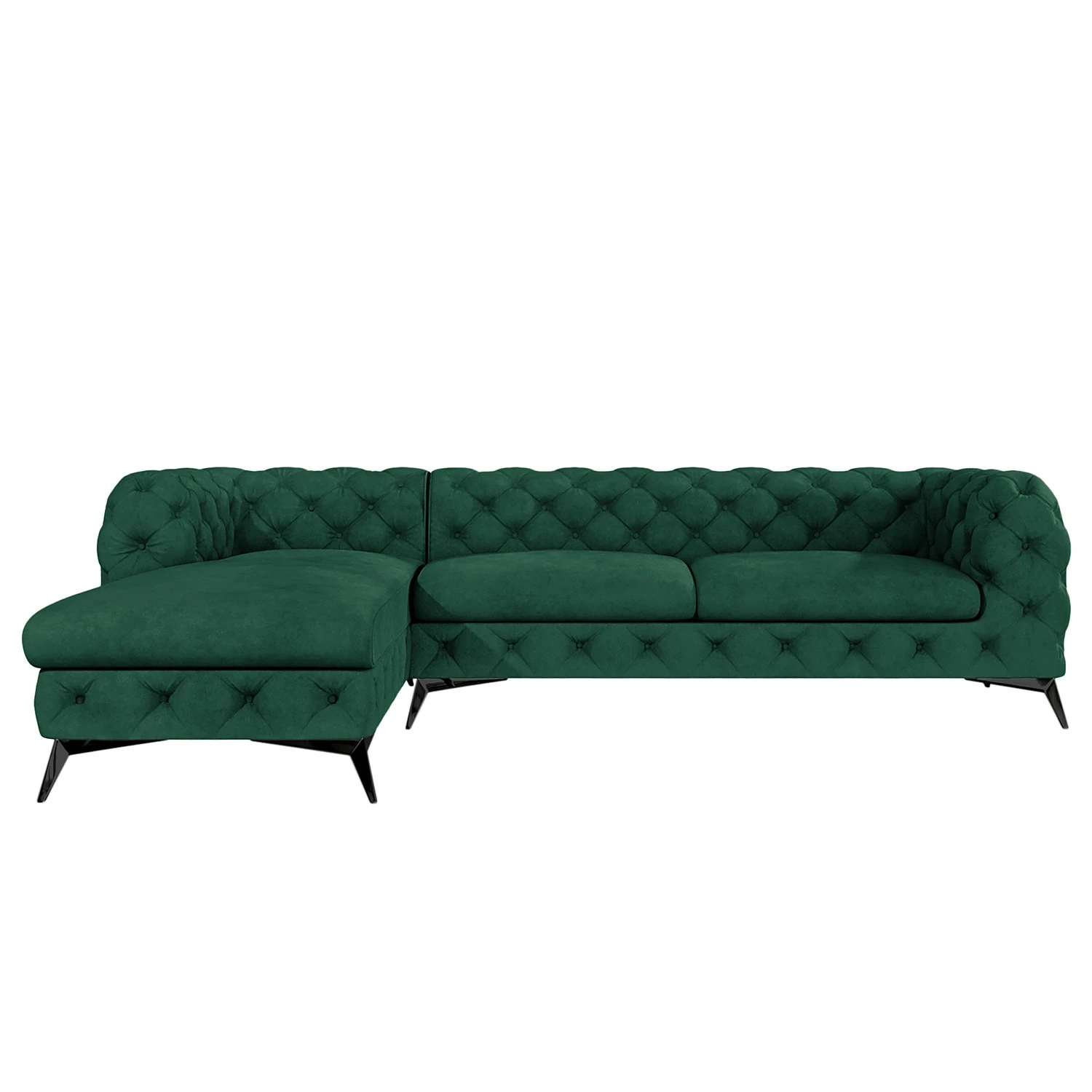 Jack & Alice Ecksofa Laviva I - Samt Ravi: Antikgrün - Breite: 305 cm - Ottomane davorstehend links 4 Jack & Alice Ecksofa Laviva I - Samt Ravi: Antikgrün - Breite: 305 cm - Ottomane davorstehend links – Bild 4