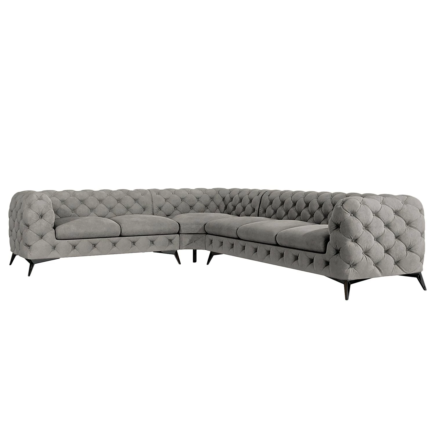 Ecksofa Laviva VI - Samt Ravi: Taupe - 323 x 262 cm 1 Ecksofa Laviva VI - Samt Ravi: Taupe - 323 x 262 cm