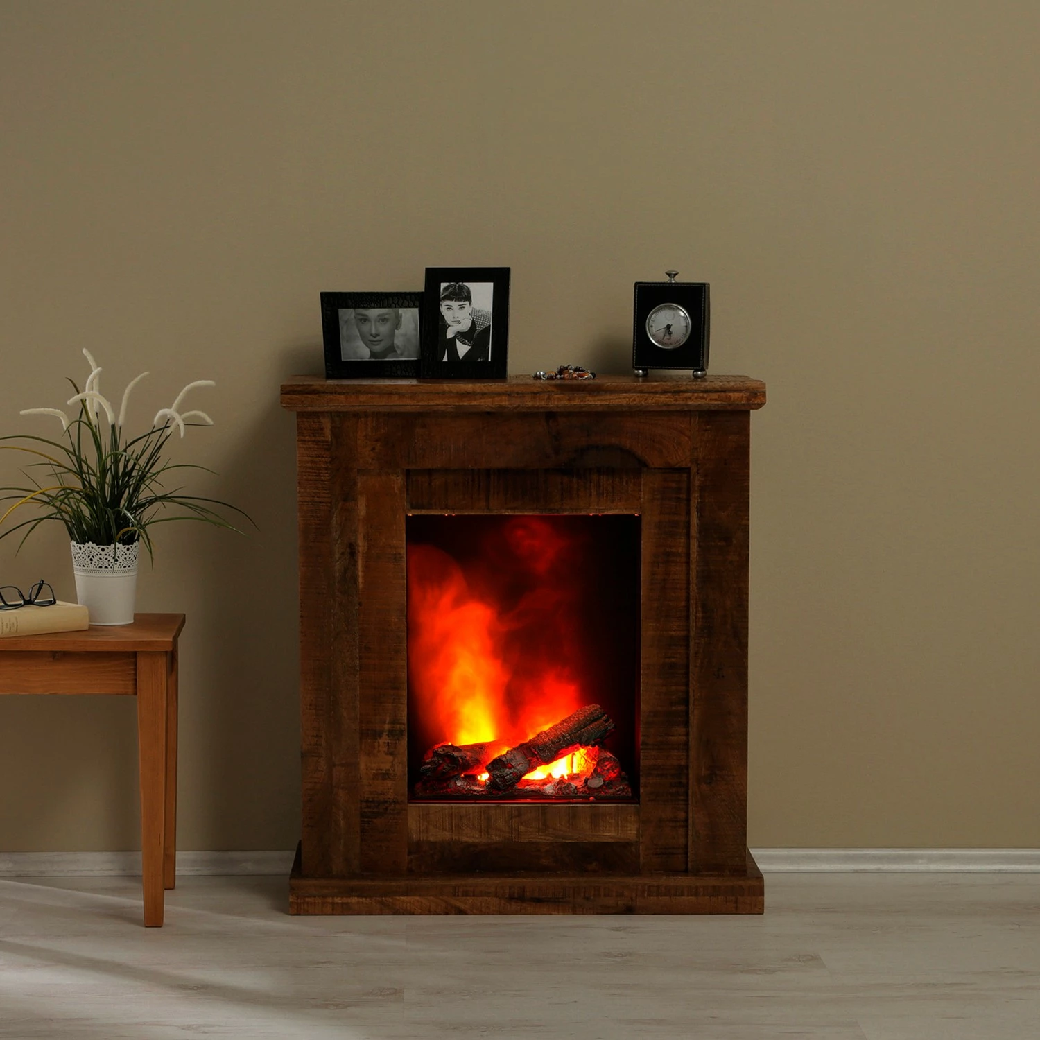 Naturoo Elektrokamin Mumbai - Braun 3 Naturoo Elektrokamin Mumbai - Braun – Bild 3