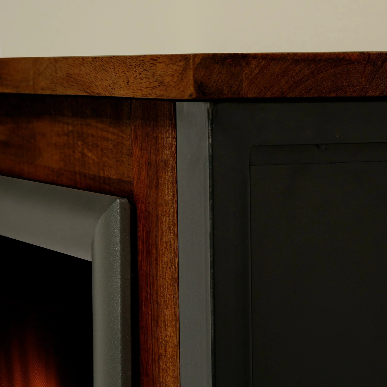 Red Living Elektrokamin Kalkutta - Mango massiv / Metall - Dunkelbraun 14 Red Living Elektrokamin Kalkutta - Mango massiv / Metall - Dunkelbraun – Bild 14