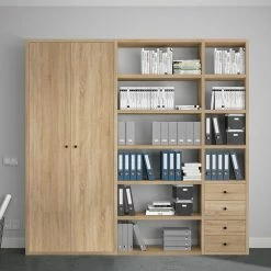 Fredriks Aktenregal-Kombination Emporio III - Eiche Sonoma Dekor -WOHNZIMMERMÖBEL Verkäufe 1000289370 210914 13473300070 MOOD DETAILS P000000001000289370 mood