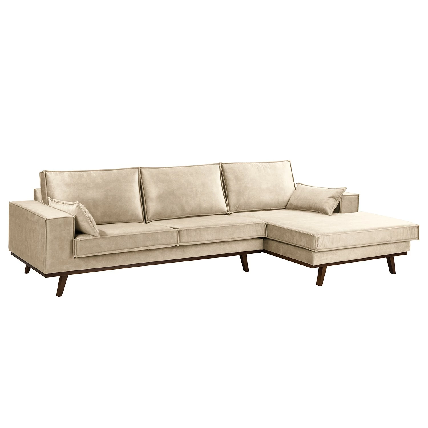 Fredriks Ecksofa Jurga - Samt Tomi: Creme - Longchair davorstehend rechts 1 Fredriks Ecksofa Jurga - Samt Tomi: Creme - Longchair davorstehend rechts