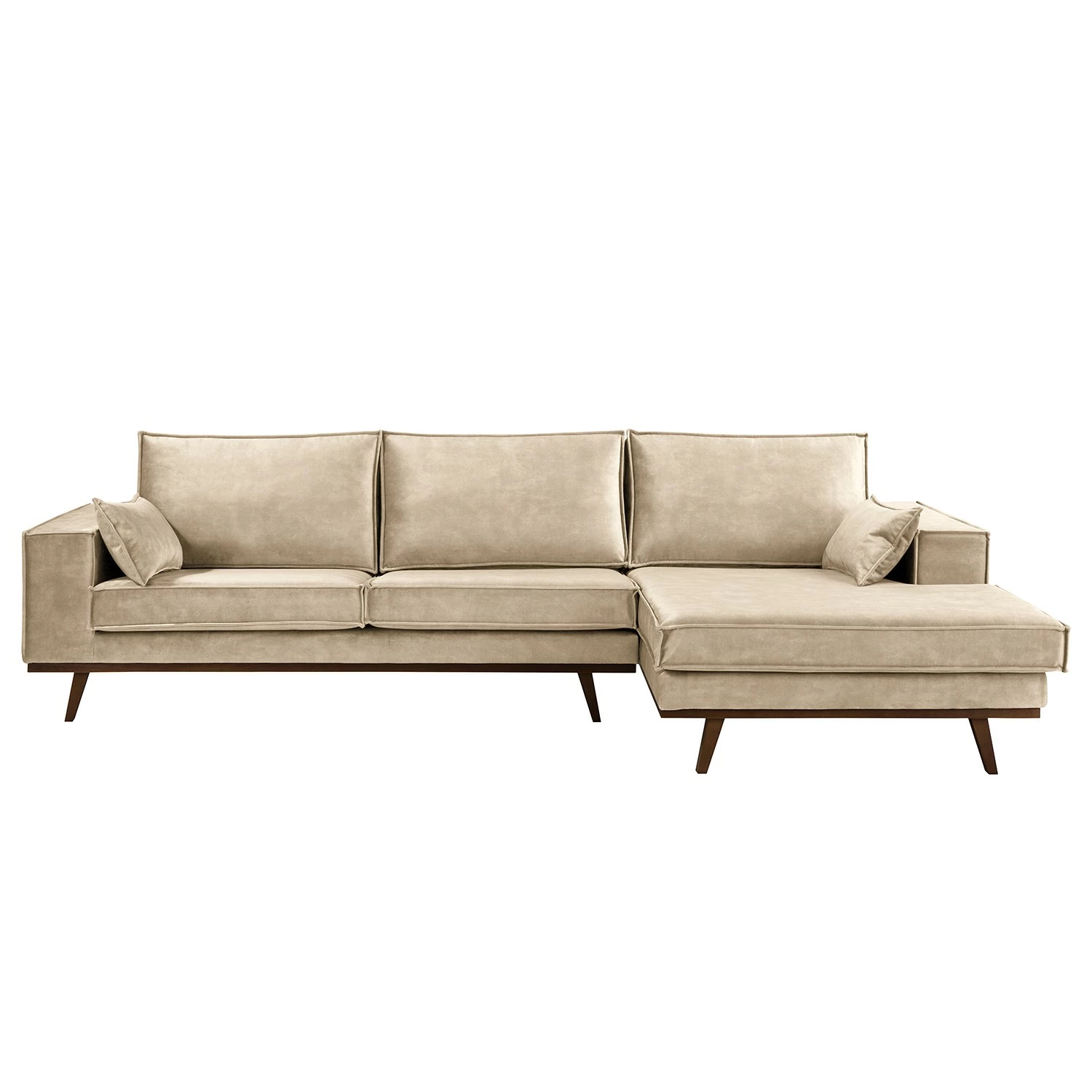 Fredriks Ecksofa Jurga - Samt Tomi: Creme - Longchair davorstehend rechts 2 Fredriks Ecksofa Jurga - Samt Tomi: Creme - Longchair davorstehend rechts – Bild 2