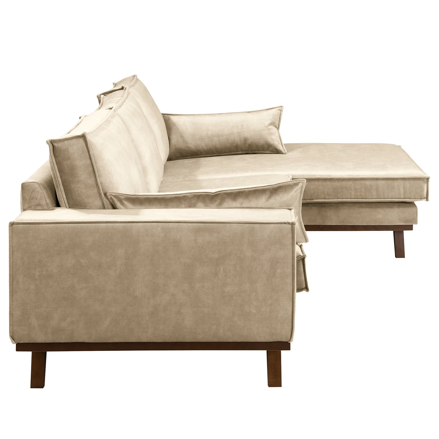 Fredriks Ecksofa Jurga - Samt Tomi: Creme - Longchair davorstehend rechts 3 Fredriks Ecksofa Jurga - Samt Tomi: Creme - Longchair davorstehend rechts – Bild 3