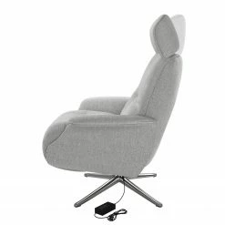 Studio Copenhagen Relaxsessel Anderson III - Webstoff Saia: Hellgrau - Chrom glänzend - Bezogen -WOHNZIMMERMÖBEL Verkäufe 1000294491 211007 122419000054 DETAILS P000000001000294491