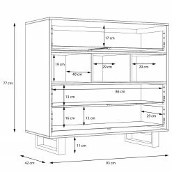 Red Living Kommode Trylith - Eiche Rustikal Dekor / Schwarz -WOHNZIMMERMÖBEL Verkäufe 1000295077 211125 144852000514 SKETCH DETAILS P000000001000295077 sketch