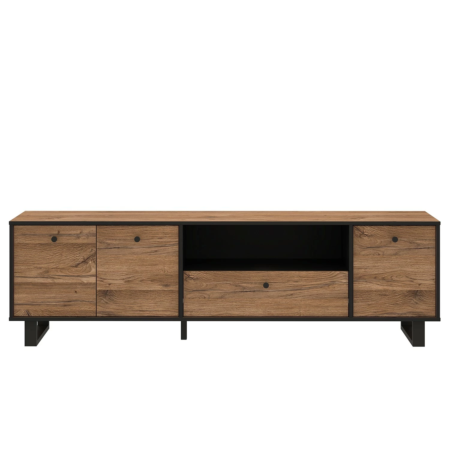 Red Living TV-Lowboard Trylith - Eiche Rustikal Dekor / Schwarz 5 Red Living TV-Lowboard Trylith - Eiche Rustikal Dekor / Schwarz – Bild 5