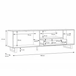 Red Living TV-Lowboard Trylith - Eiche Rustikal Dekor / Schwarz 17 Red Living TV-Lowboard Trylith - Eiche Rustikal Dekor / Schwarz -WOHNZIMMERMÖBEL Verkäufe 1000295078 211125 144853000522 SKETCH DETAILS P000000001000295078 sketch