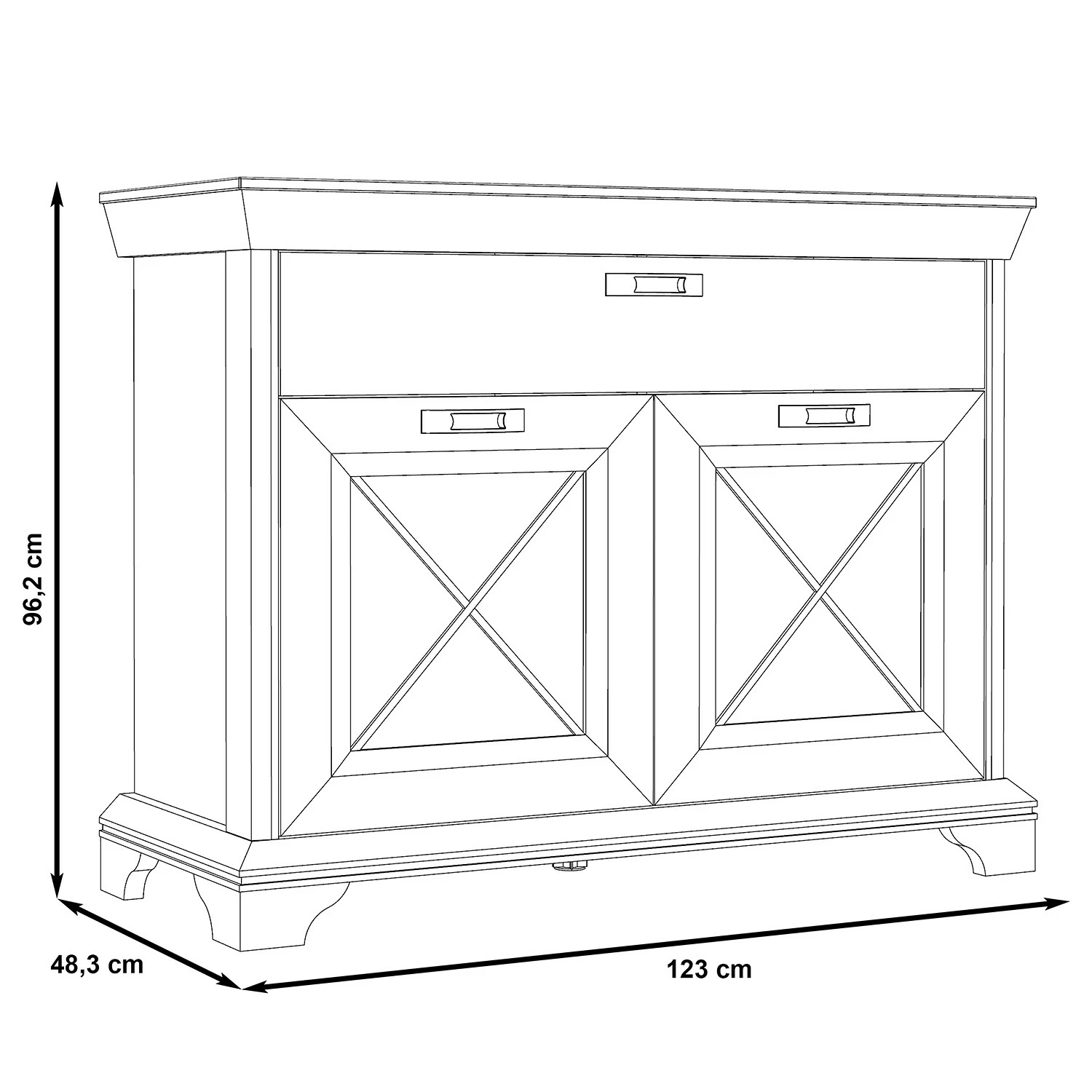 Ridgevalley Kommode Kimbark - Pinie Weiß Dekor 6 Ridgevalley Kommode Kimbark - Pinie Weiß Dekor – Bild 6