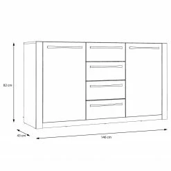 Loftscape Sideboard Truth - Eiche Sonoma Dekor 16 Loftscape Sideboard Truth - Eiche Sonoma Dekor -WOHNZIMMERMÖBEL Verkäufe 1000295089 211125 144855000578 SKETCH DETAILS P000000001000295089 sketch