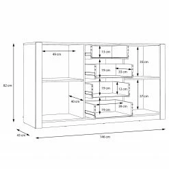 Loftscape Sideboard Truth - Eiche Sonoma Dekor 17 Loftscape Sideboard Truth - Eiche Sonoma Dekor -WOHNZIMMERMÖBEL Verkäufe 1000295089 211125 144855000580 SKETCH DETAILS P000000001000295089 sketch