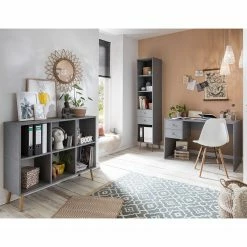 Schildmeyer Aktenregal Jonte - Grau / Eiche -WOHNZIMMERMÖBEL Verkäufe 1000296210 210927 08194500045 MOOD DETAILS P000000001000296210 mood