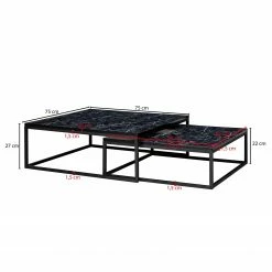 Red Living Couchtisch Copperton I (2er-Set) - Marmor Schwarz Dekor / Schwarz 13 Red Living Couchtisch Copperton I (2er-Set) - Marmor Schwarz Dekor / Schwarz -WOHNZIMMERMÖBEL Verkäufe 1000296376 210929 06333000656 SKETCH DETAILS P000000001000296376 sketch