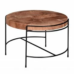 Red Living Couchtisch Cabarita - Akazie massiv / Metall - Akazie / Schwarz