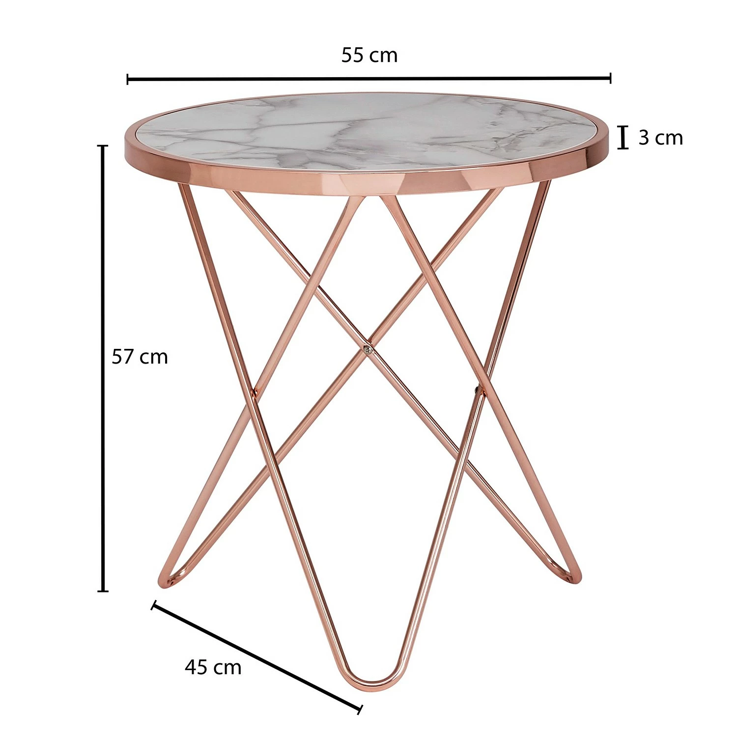 Red Living Beistelltisch Merlimont - Kupfer 5 Red Living Beistelltisch Merlimont - Kupfer – Bild 5