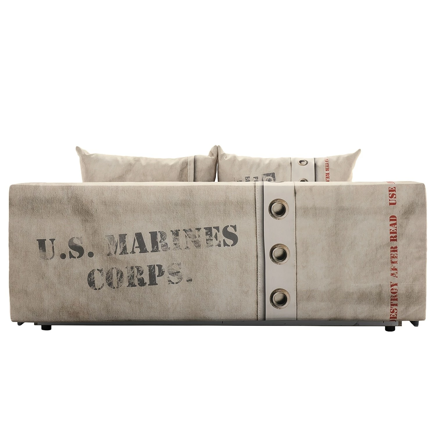 Mooved Schlafsofa Gabun - Flachgewebe - Grauweiß - Keine Unterfederung 5 Mooved Schlafsofa Gabun - Flachgewebe - Grauweiß - Keine Unterfederung – Bild 5