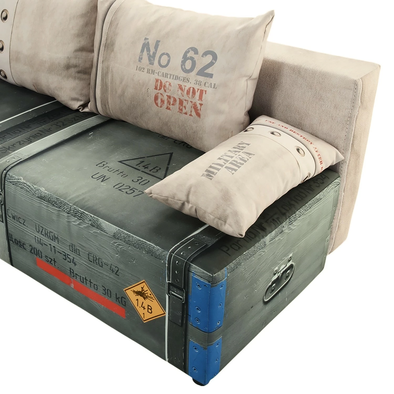 Mooved Schlafsofa Gabun - Flachgewebe - Grauweiß - Keine Unterfederung 6 Mooved Schlafsofa Gabun - Flachgewebe - Grauweiß - Keine Unterfederung – Bild 6