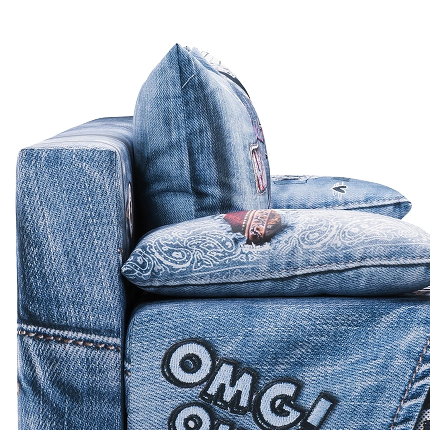 Mooved Schlafsofa Gabun - Flachgewebe - Blau / Rot - Wellenunterfederung 9 Mooved Schlafsofa Gabun - Flachgewebe - Blau / Rot - Wellenunterfederung – Bild 9