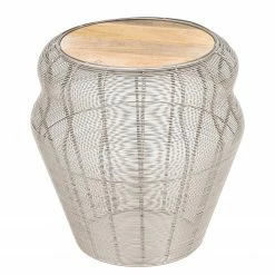 Loftscape Beistelltisch Espas - Mango massiv / Metall - Mango / Silber