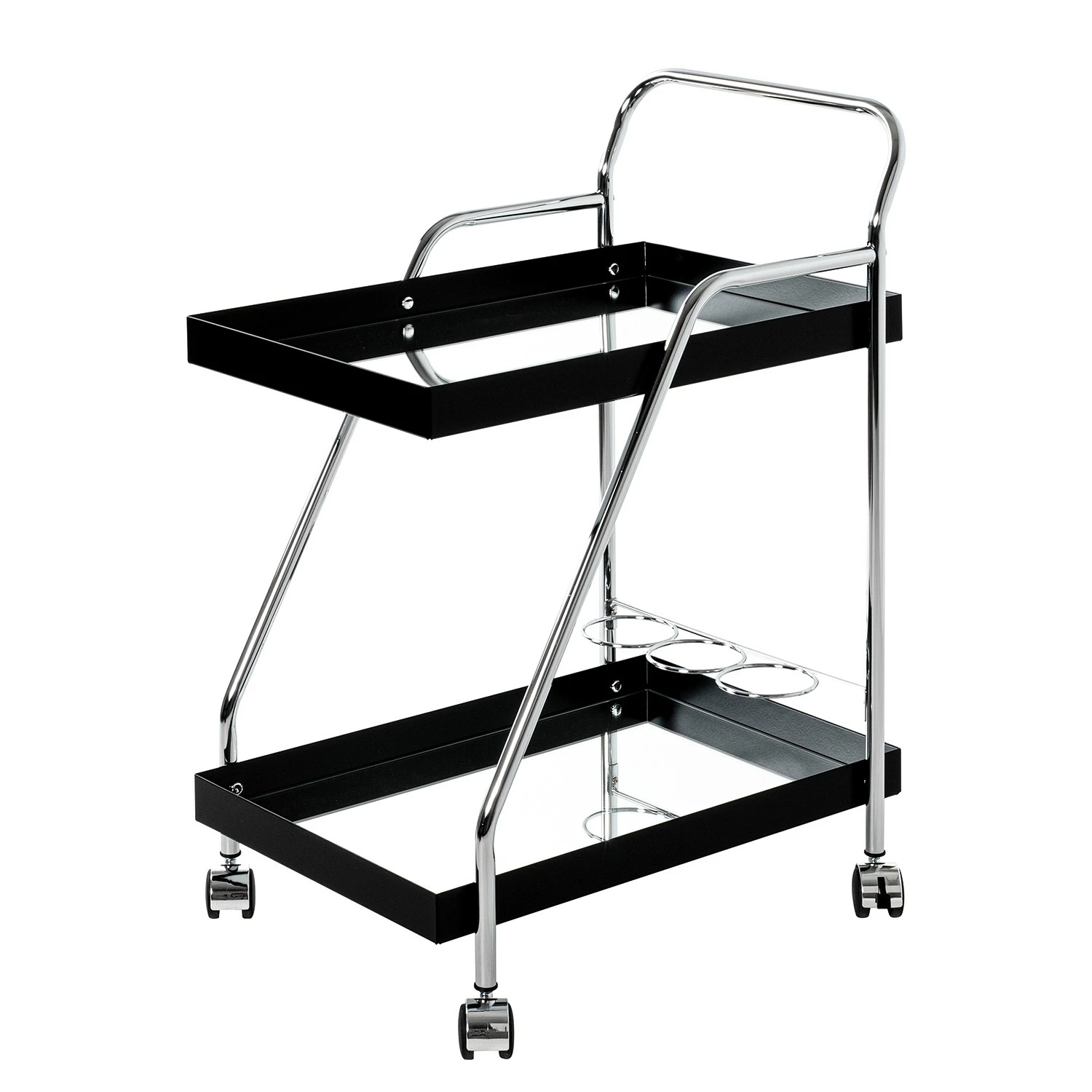 Loftscape Servierwagen Altamura - Glas / Metall - Schwarz / Chrom 1 Loftscape Servierwagen Altamura - Glas / Metall - Schwarz / Chrom