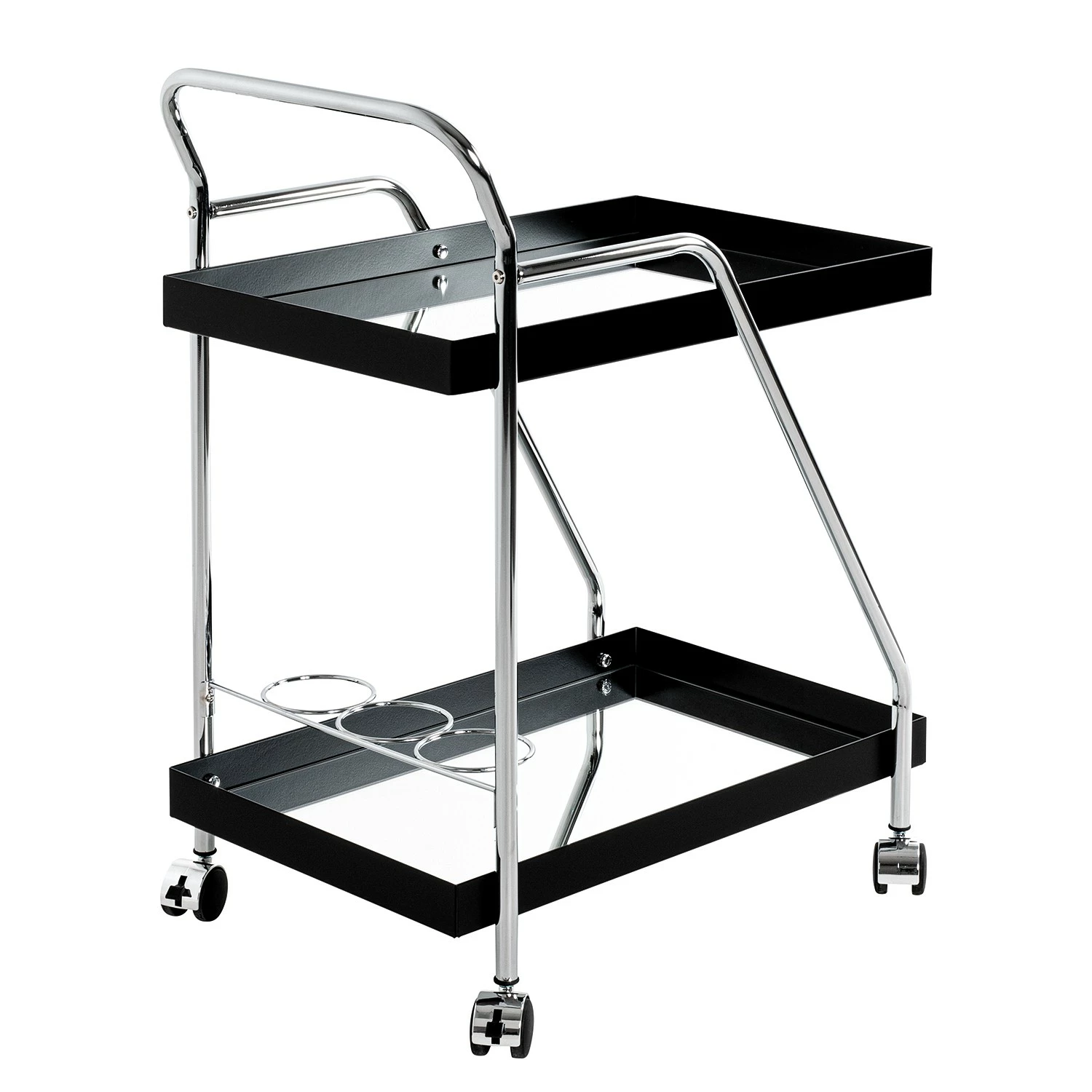 Loftscape Servierwagen Altamura - Glas / Metall - Schwarz / Chrom 3 Loftscape Servierwagen Altamura - Glas / Metall - Schwarz / Chrom – Bild 3