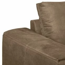 Loftscape Ecksofa Gatsby - Antiklederlook - Microfaser Zaira: Havanna - Longchair davorstehend rechts -WOHNZIMMERMÖBEL Verkäufe 1000298281 211011 134017000134 DETAILS P000000001000298281