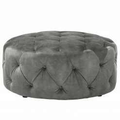 Red Living Polsterhocker Grotta - Samt Tomi: Grau