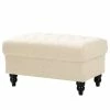 Red Living Polsterhocker Lovis - Webstoff Jazy: Creme
