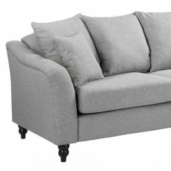 Red Living Ecksofa Lovis - Webstoff Jazy: Hellgrau - Ottomane davorstehend rechts -WOHNZIMMERMÖBEL Verkäufe 1000299088 211214 18031801744 DETAILS P000000001000299088