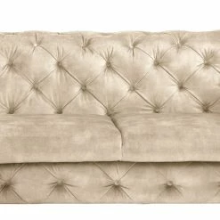 Ecksofa Merlin II - Samt Tomi: Creme - Longchair davorstehend links -WOHNZIMMERMÖBEL Verkäufe 1000299174 211214 18052303062 DETAILS P000000001000299174