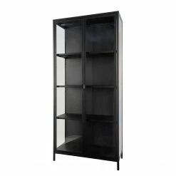 Red Living Vitrinenschrank Bagh - Metall - Schwarz