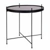 Red Living Beistelltisch Vehas - Glas / Metall - Schwarz