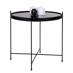 Red Living Beistelltisch Vehas - Glas / Metall - Schwarz -WOHNZIMMERMÖBEL Verkäufe 1000299452 211012 13474600131 DETAILS P000000001000299452